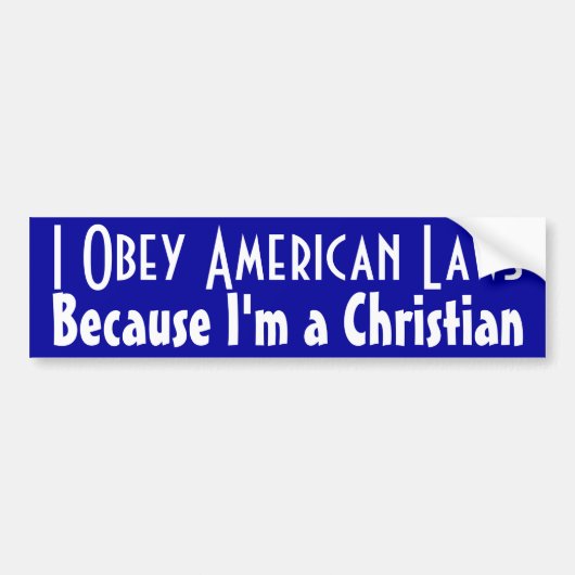 Befolgen Sie das Gesetz Autoaufkleber (Vorne)