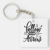 Befolgen Sie das inspirierende Zitatdesign Ihres A Schlüsselanhänger (Vorderseite)