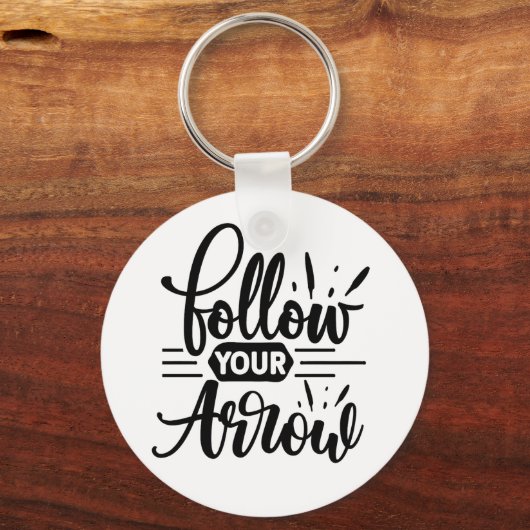 Befolgen Sie das inspirierende Zitatdesign Ihres A Schlüsselanhänger (Vorderseite)