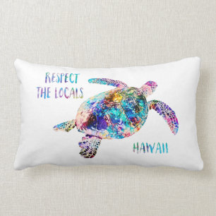 Befolgen Sie das Zitat der lokalen Sea Turtle Gef Lendenkissen