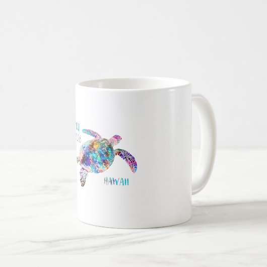 Befolgen Sie das Zitat der lokalen Sea Turtle Gefä Kaffeetasse (VorderseiteRechts)