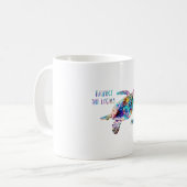 Befolgen Sie das Zitat der lokalen Sea Turtle Gefä Kaffeetasse (Vorderseite Links)