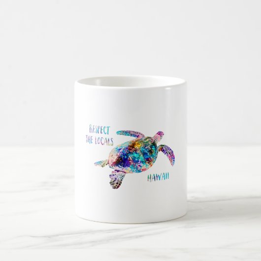 Befolgen Sie das Zitat der lokalen Sea Turtle Gefä Kaffeetasse (Mittel)
