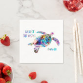 Befolgen Sie das Zitat der lokalen Sea Turtle Gefä Serviette (Beispiel)