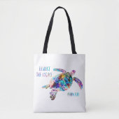 Befolgen Sie das Zitat der lokalen Sea Turtle Gefä Tasche (Vorderseite)