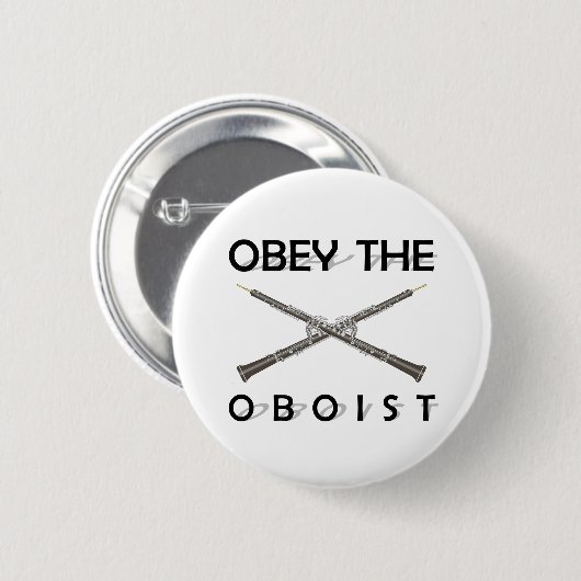 Befolgen Sie den Oboist Button (Vorne & Hinten)