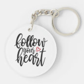 Befolgen Sie den Vortrag Ihres Herzens, Valentine Schlüsselanhänger (Rückseite)