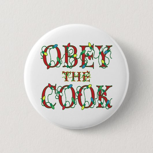 Befolgen Sie die Cook Sprichwort Holiday Lights Button (Vorderseite)