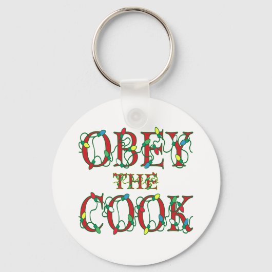 Befolgen Sie die Cook Sprichwort Holiday Lights Schlüsselanhänger (Vorderseite)