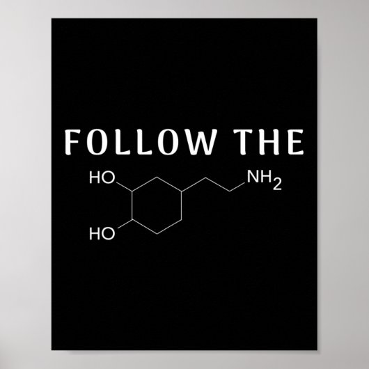 Befolgen Sie die Dopamin Chemical Structure Fun Sc Poster (Vorne)
