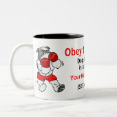 Befolgen Sie die Master Personalisiert Dog Trainer Zweifarbige Tasse (Links)