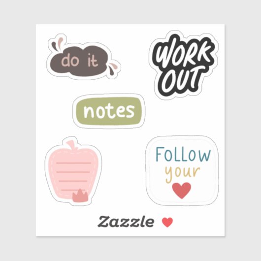 Befolgen Sie die niedlichen Briefe Scrapbooking Aufkleber (Blatt)