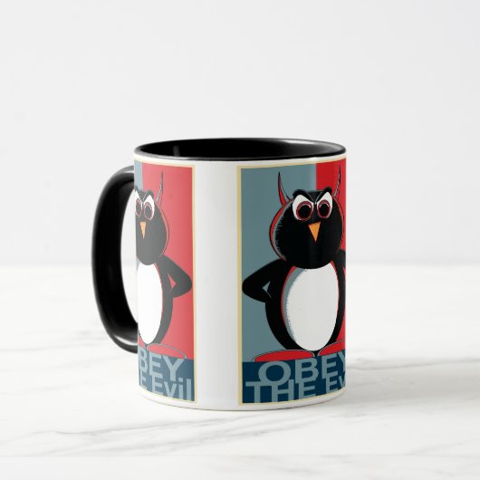 Befolgen Sie die schlechte Penguin-Tasse Tasse (Vorderseite Links)