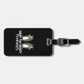 Befolgen Sie die verrückten Pinguine Gepäckanhänger (Vorderseite horizontal)