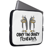 Befolgen Sie die verrückten Pinguine! Laptopschutzhülle (Vorne Rechts)