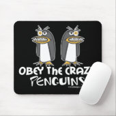 Befolgen Sie die verrückten Pinguine Mousepads (Mit Mouse)