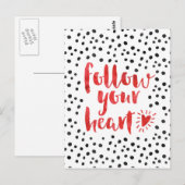 Befolgen Sie Ihr Herzangebot Postkarte (Vorne/Hinten)