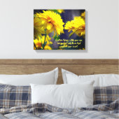 Befolgen Sie Ihre Herz-Blume Inspiration Zitat Leinwanddruck (Insitu (Schlafzimmer))