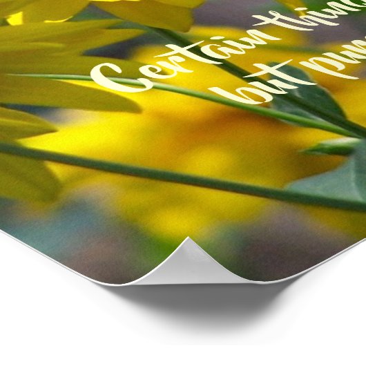 Befolgen Sie Ihre Herz-Blume Inspiration Zitat Poster (Ecke)