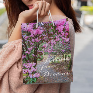 Befolgen Sie Ihre Träume Garten Weg Blumen Mittlere Geschenktüte