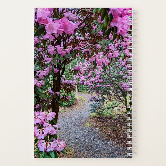 Befolgen Sie Ihre Träume Garten Weg Blumen Notizblock (Rückseite)