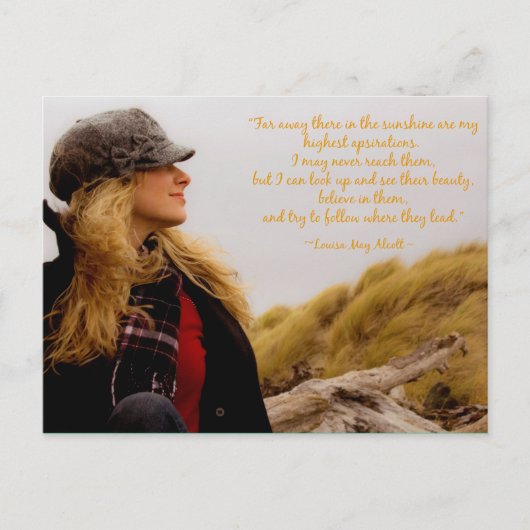 Befolgen Sie Ihre Träume Postkarte (Vorderseite)