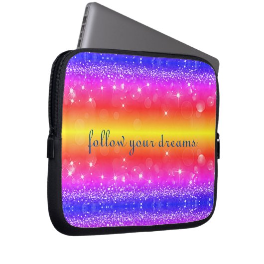Befolgen Sie Ihre Träume Rainbow Electronics Bag Laptopschutzhülle (Vorne Rechts)