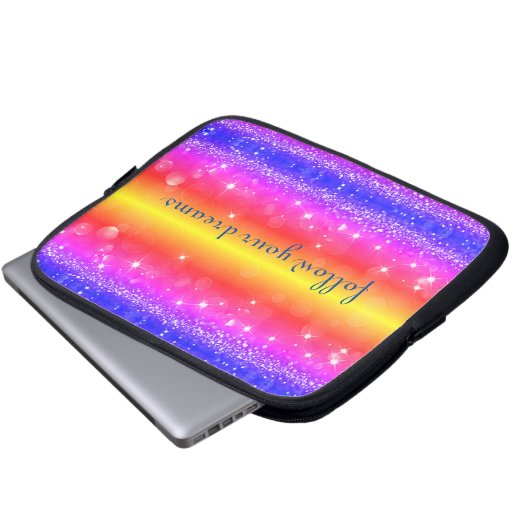 Befolgen Sie Ihre Träume Rainbow Electronics Bag Laptopschutzhülle (Vorne Knopf)