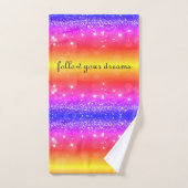Befolgen Sie Ihre Träume Rainbow Sparktuch Set (Handtuch)