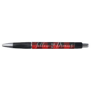Befolgen Sie Ihre Träume Tartan Kariert Pen Kugelschreiber