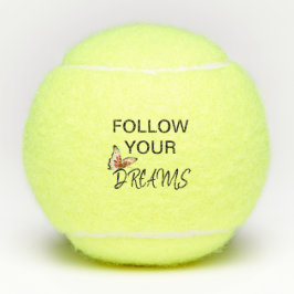 Befolgen Sie Ihre Träume Wasserfarbenblutlicht Ins Tennisbälle
