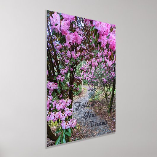 Befolgen Sie Ihre Träume Zitat Blumengarten Pfad Foliendrucke (Ablage )