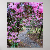 Befolgen Sie Ihre Träume Zitat Blumengarten Pfad Foliendrucke (Vorderseite)