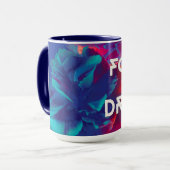 Befolgen Sie Ihre Träume Zitate farbige Blume Tasse (Vorderseite Links)