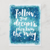 Befolgen Sie Ihren Wunschzettel Postkarte (Vorderseite)