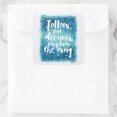 Befolgen Sie Ihren Wunschzettel Quadratischer Aufkleber (Tasche)