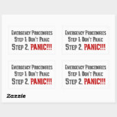 Befolgen Sie immer die richtigen Notfallmaßnahmen Rechteckiger Aufkleber (Blatt)