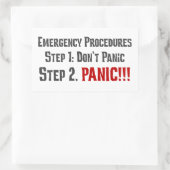 Befolgen Sie immer die richtigen Notfallmaßnahmen Rechteckiger Aufkleber (Tasche)