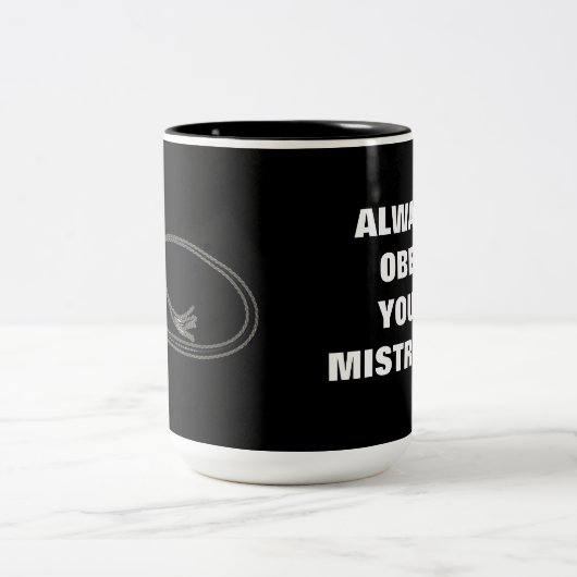 BEFOLGEN SIE IMMER IHRE GELIEBTE! ZWEIFARBIGE TASSE (Mittel)