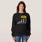 Befolgen Sie meine Evolution Theorie Joke Sarcasti Sweatshirt (Vorne ganz)