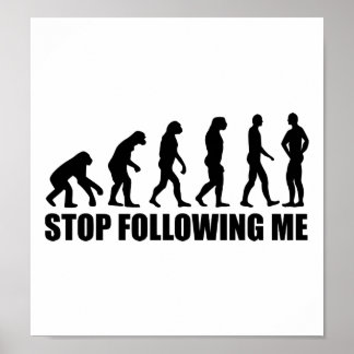 Befolgen Sie mir die Evolution Poster