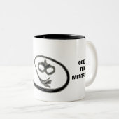 BEFOLGEN SIE THY GELIEBTE ZWEIFARBIGE TASSE (VorderseiteRechts)