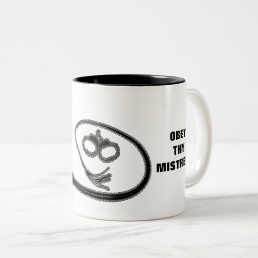 BEFOLGEN SIE THY GELIEBTE ZWEIFARBIGE TASSE (VorderseiteRechts)