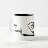 BEFOLGEN SIE THY GELIEBTE ZWEIFARBIGE TASSE (Vorderseite Links)