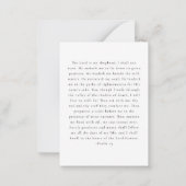 Befolgung der alten modernen Foto-Gebetskarte Mitteilungskarte (Rückseite)