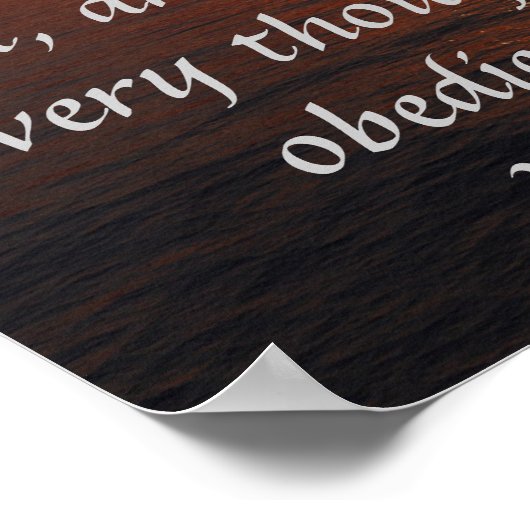 Befolgung des Christus-Bibel-Verses Poster (Ecke)