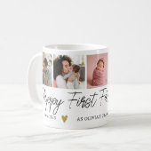 Befördert als Großvater Vatertag 5 FotoCollage Kaffeetasse (Vorderseite Links)