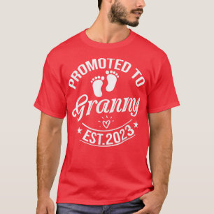 Befördert auf Granny 2023 Grafschaft für Schwanger T-Shirt