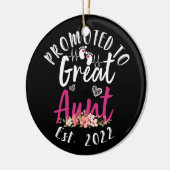 Befördert auf Große Tante 2022 Kinderankündigung Keramik Ornament (Links)