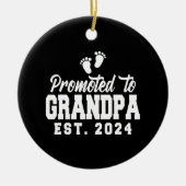 Befördert auf Opa 2024 Neue Großvaterschwangerscha Keramik Ornament (Vorne)